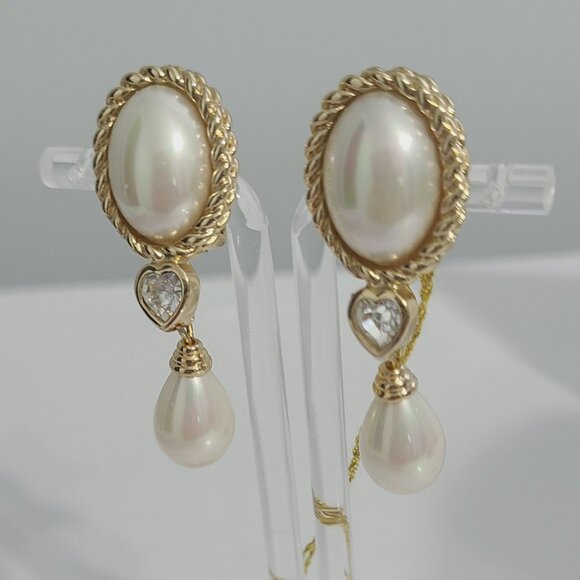 Elegant Vintage Drop Earrings- Grosse-Germany -nwt - Picture 1 of 9